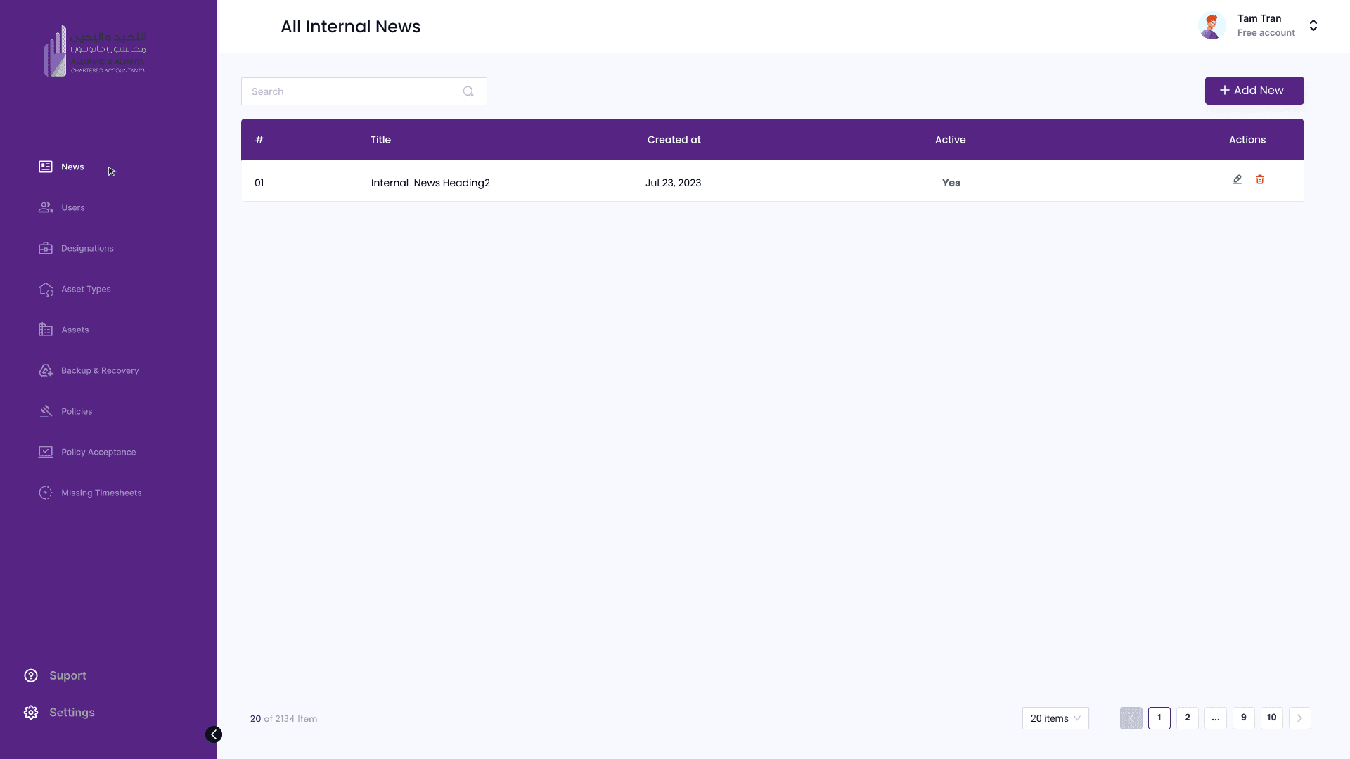 News Dashboard Platform